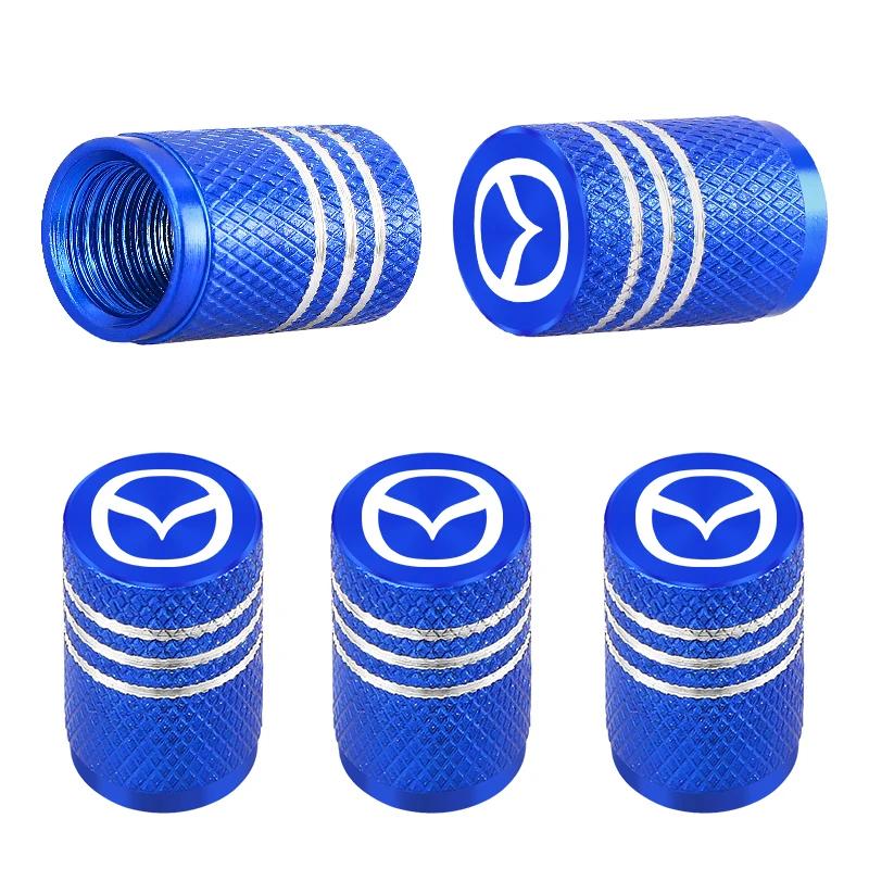 5PCS Auto Wheel Tire Valve Stem Caps Cover For Mazda 3 6 Atenza Axela Demio CX3 CX5 MP MS RX8 Car Accessories h1