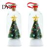 Festive Message Bottle Ornament Christmas Tree in A Recordable Voice with Unique Keepsake Playback Cork Greeting Glass Snowy Scene Xmas Gift