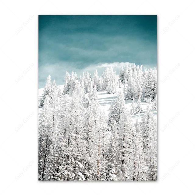 

Зимний пейзаж, холст, картина, снежный лес, береза, мост, озеро, постеры и принты, скандинавские настенные художественные картины для домашнего декора 21*30cm