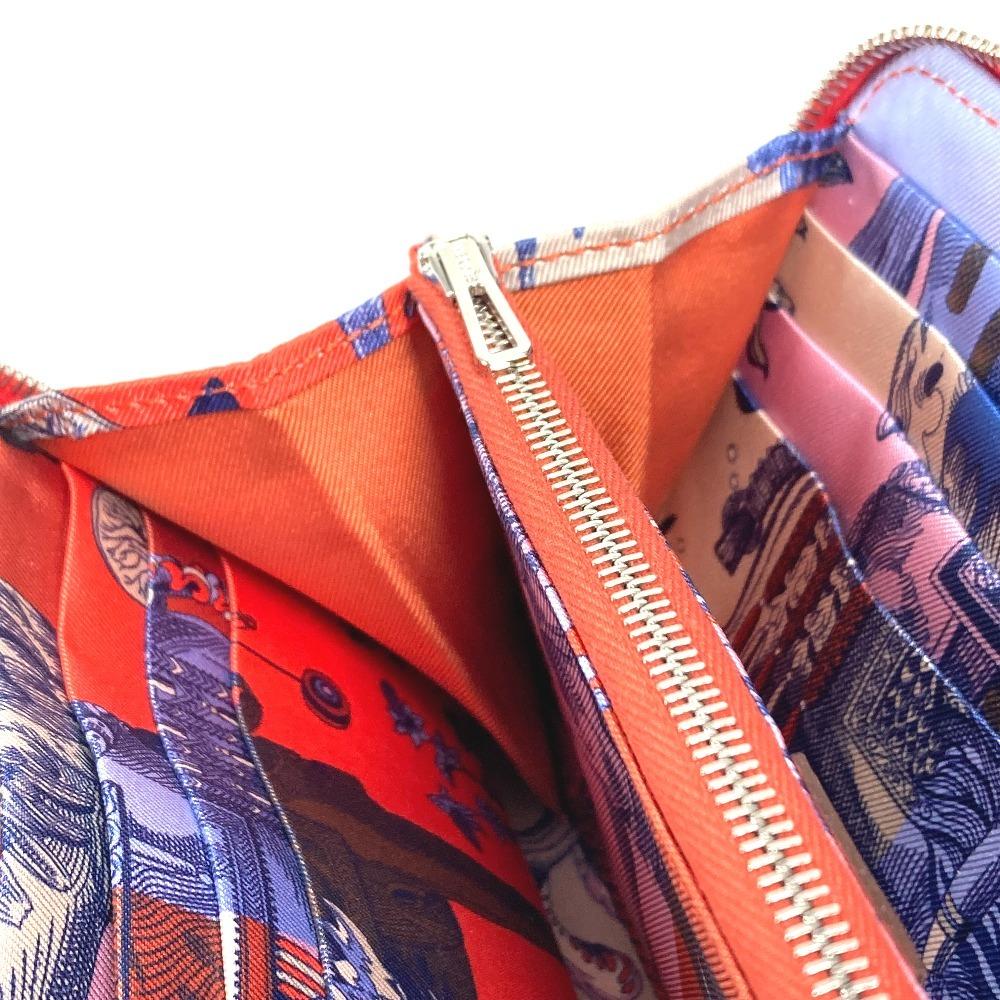 HERMES Azap Long Silk-In Wallet Zip Around Long Wallet Epsom Capusine Orange