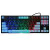 Wired Gaming Keyboard 87 Keys Ergonomic Color Backlit Design Desktop Notebook Computer AccessoriesBlue and Black