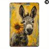 Vintage Metal Poster Donkey Wall Art Decor for Bar Cafe Garage