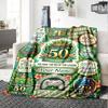 Happy 50Th Birthday Blanket Customize Your Name Warmthful Decor Perfect For Sofa Couch Office Bed Picnics For All Occasions Stylish Decor Perfect Gift