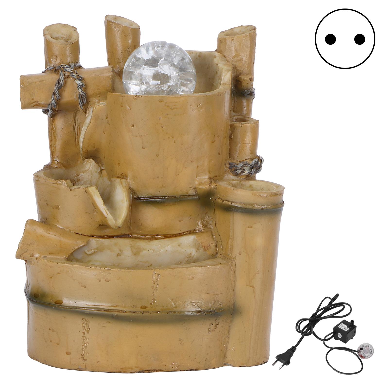 

Светодиодный настольный фонтан из смолы, фонтаны для внутреннего рабочего стола, настольный светильник для домашнего офиса, декор 063, вилка США