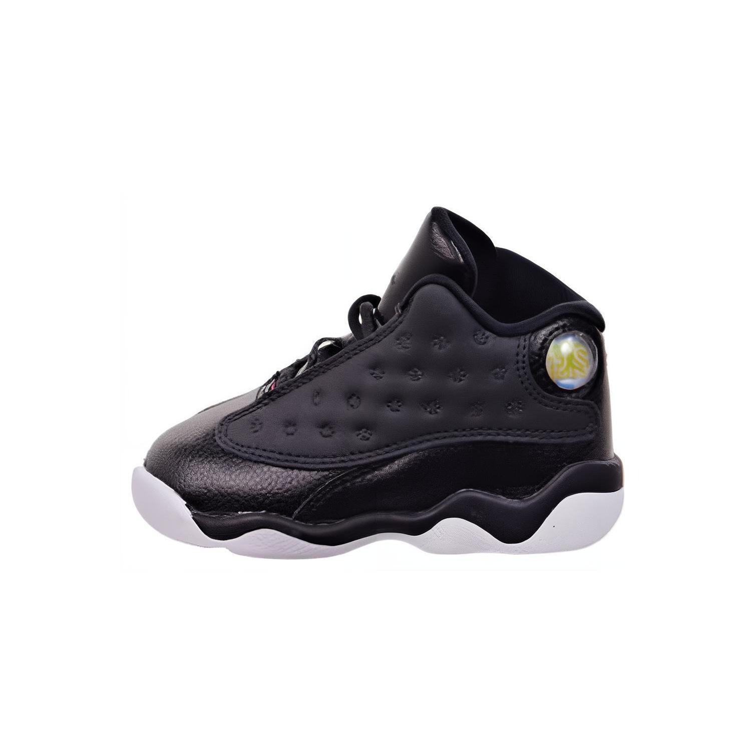 

New Jordan Air Jordan 13 Retro Mid-Top Toddler Shoes Black Infant And Toddler 684802-009 27
