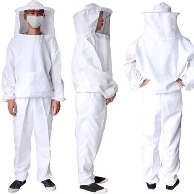 Beekeeping Full Suit Round Veil-Hooded Zipper Necessity Beekeeper Thickened