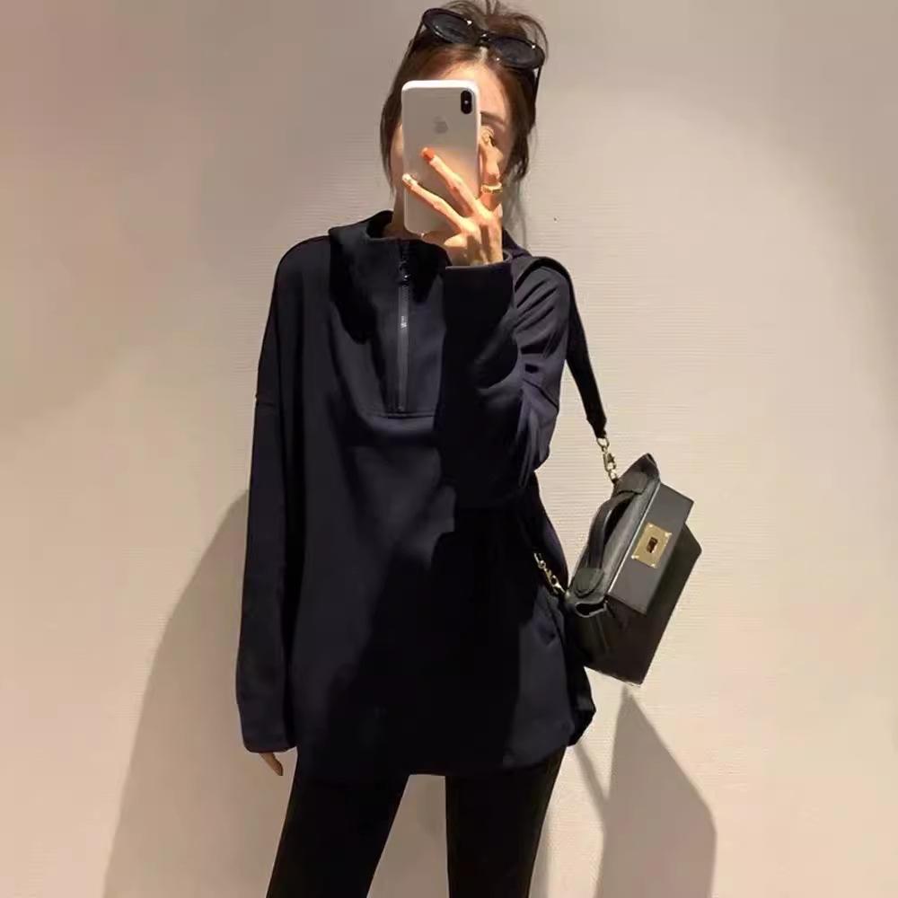 2024 Women's Korean-Style Oversized Hooded Sweatshirt - American & European Autumn Fashion