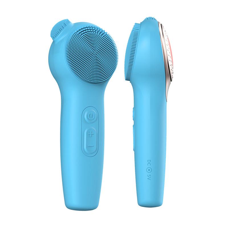 Waterproof Soft Silicone Handheld Face Washing Brush Manual Vibration Facial Cleansing Exfoliator Pore Cleaning Deep Cleansing
