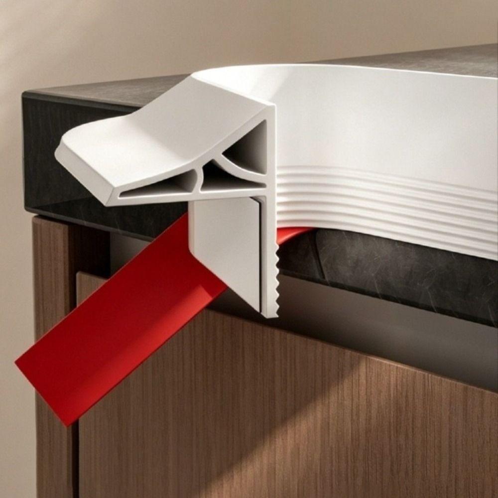 Silicone Water Barrier Strip Self Adhesive Splash Guard Seal Durable Sink Edge Seal Floor Edge