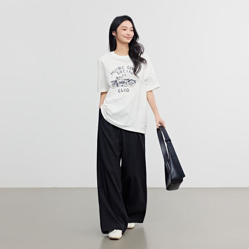 Elva' Island Women's Summer Retro Casual Straight-Leg Pants