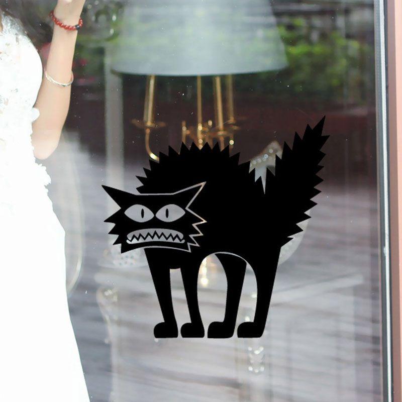Halloween Diy Wall Stickers Window Vinyl Pumpkin Witch Decal Decor Artremoveable