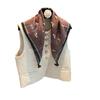 Xiaoxiangfeng square scarf women's spring and summer thin breathable cotton decorative scarf headscarf Internet celebrity retro fringed pendant silk s