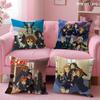 Anime K-K-On Cushion Cover Summer Coolness Linen Fabric Double-Sided Printing Pillow Case Sofa Home Decor Gift