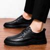 Fashion New High Quality Genuine Leather Oxford Shoe for Men Stylish Designer Soft-soled Casual Shoes Non-Slip Business Driving Sneakers