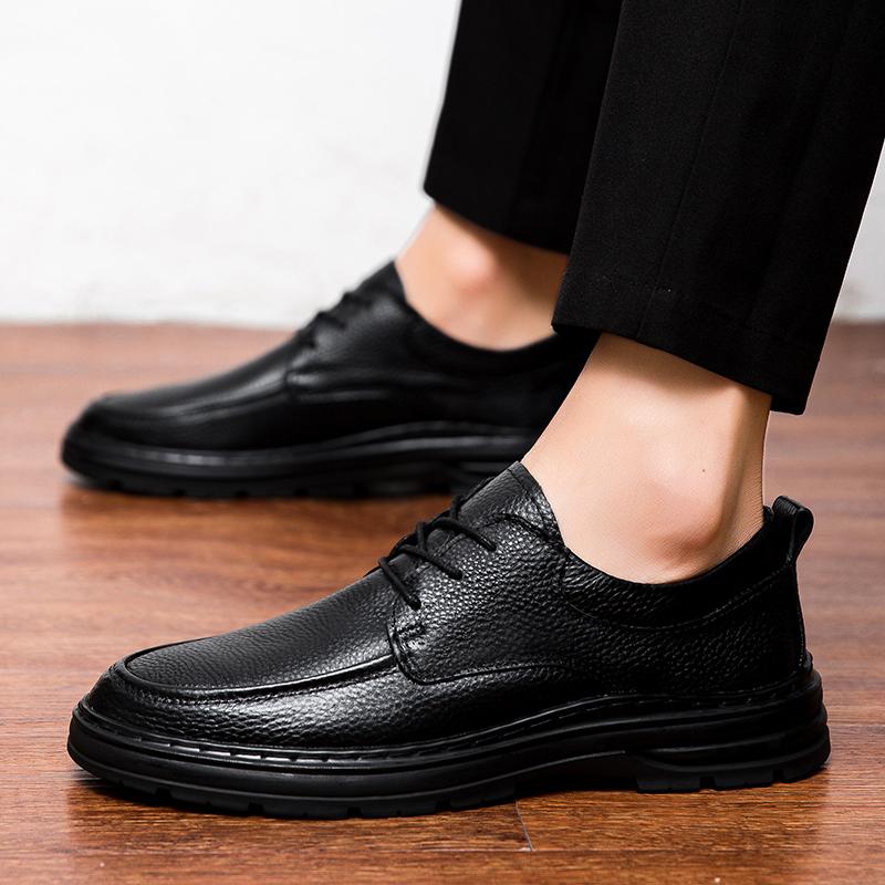 Fashion New High Quality Genuine Leather Oxford Shoe for Men Stylish Designer Soft-soled Casual Shoes Non-Slip Business Driving Sneakers