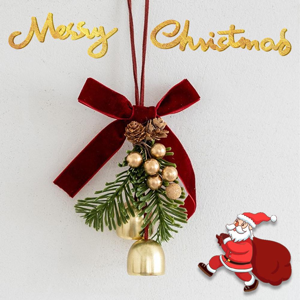 Christmas Decorations Christmas Tree Pendants Simulation Novelson New Year Bell Car Hanging Indoor Pendant  Christmas Gifts