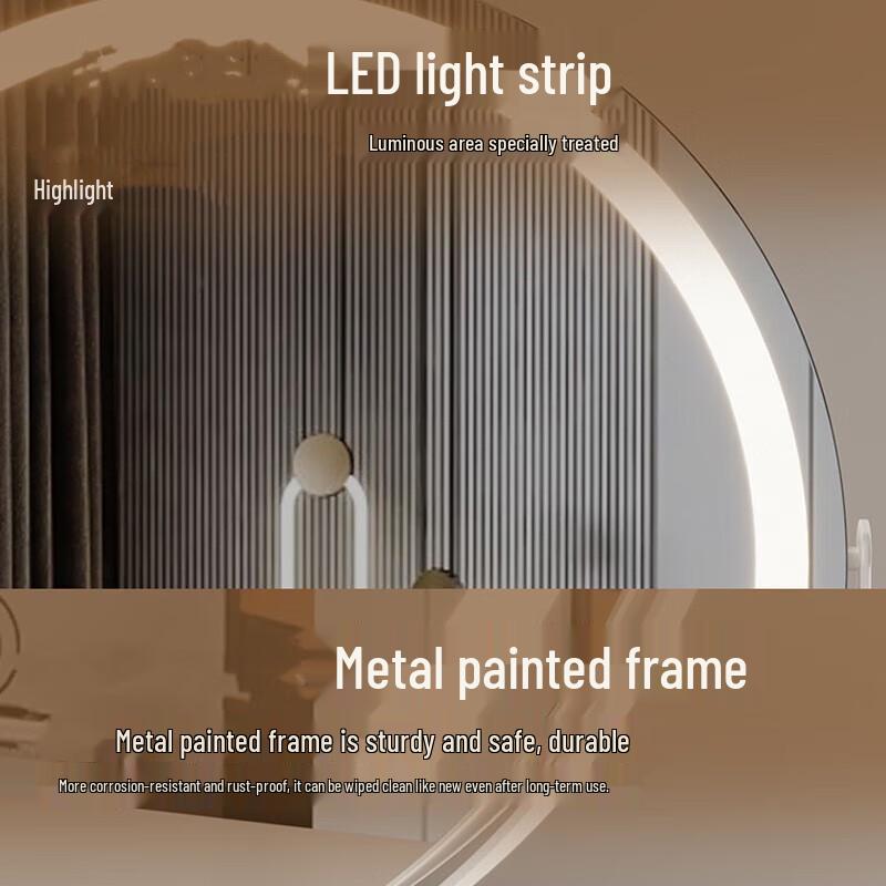 Silingfei Polokruhové LED Stolní Zrcátko na Make-up
