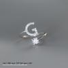 Women's Alphabet Rings: Unique Japanese and Korean Style, Plain Band, Open Design for Index Finger.