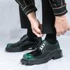 Men Dress Shoes Thick Soled Leather Shoes Lace Up Business Men Shoes Platform Oxford Shoes Moccasin Casual Platform Footwear Man
