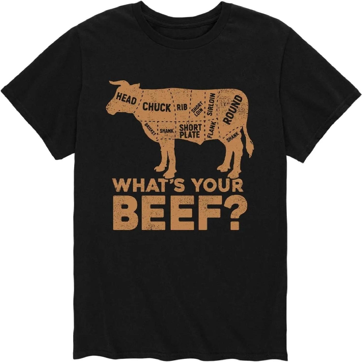 Whats Your Beef - Men s Short Sleeve Graphic T-Shirt S чёрный