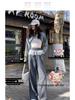 145 Petite Polka Dot High Waist Slimming Wide Leg Lace Trim Drawstring Pants for Women - Spring/Autumn Casual