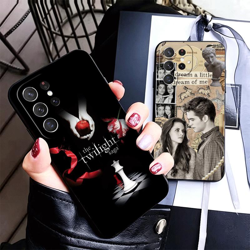 Twilight Saga Edward Soft Phone Case for Samsung Galaxy S26 S25 Edge S24 Ultra S23 Plus S22 S21 FE S20 Black Cover Back Shell