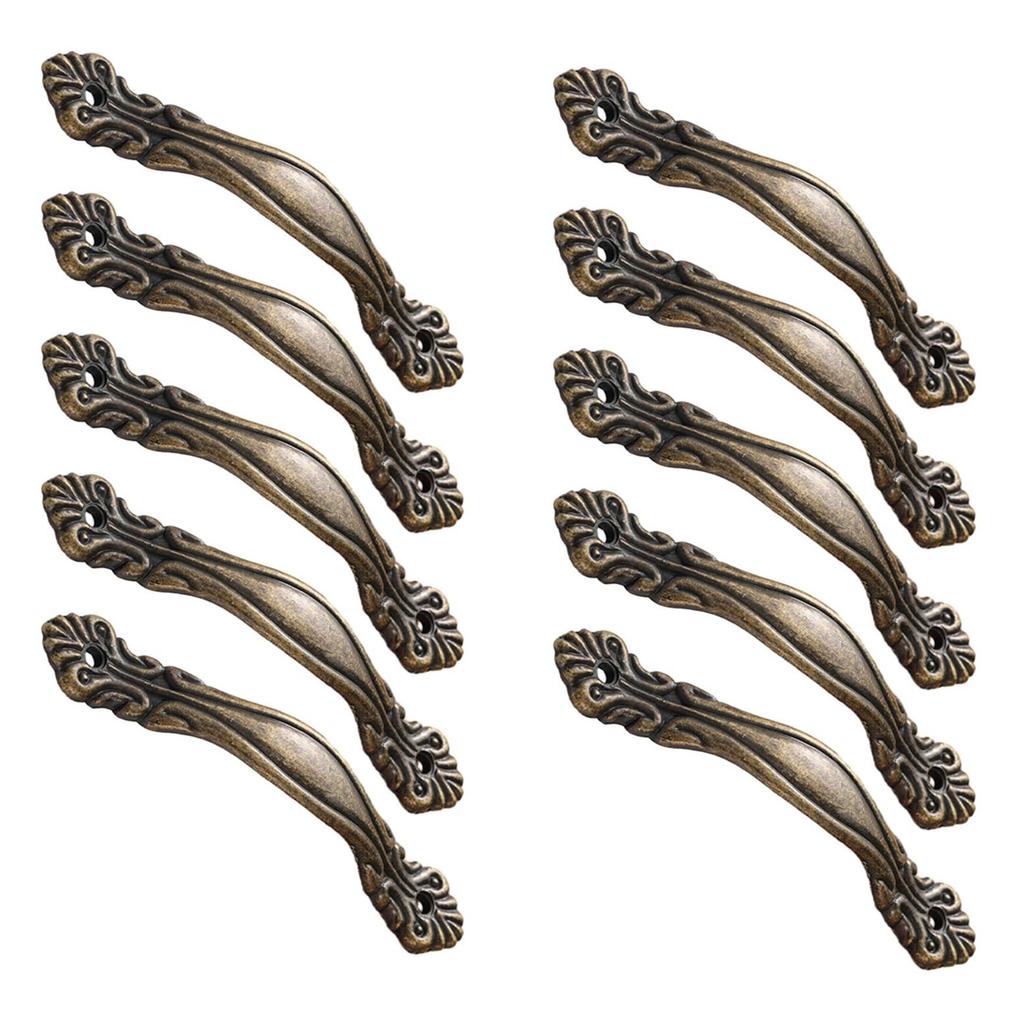 10pcs Zinc Alloy Knobs Drawer Handles Antique Style Pulls Lightweight Pull Handle Durable for Wine Crates & Wood Storage