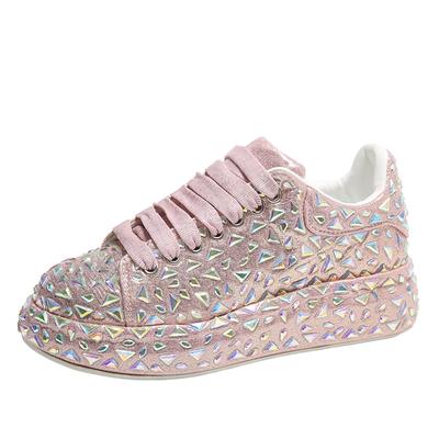 Mode Top Qualität 5CM Glitter Strass Plateau Sneakers Damen Designer Schuhe für Damen Komfort Damen Schuhe Bling Chunky Sneaker