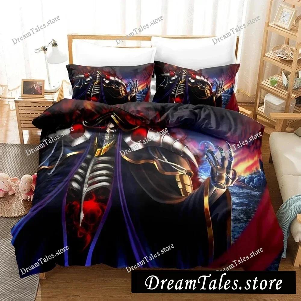 3D Printed Anime The OVERLORD Bedding Set Boys Girls Twin Queen Size Duvet Cover Pillowcase Bed Kids Adult Home Textileextile369