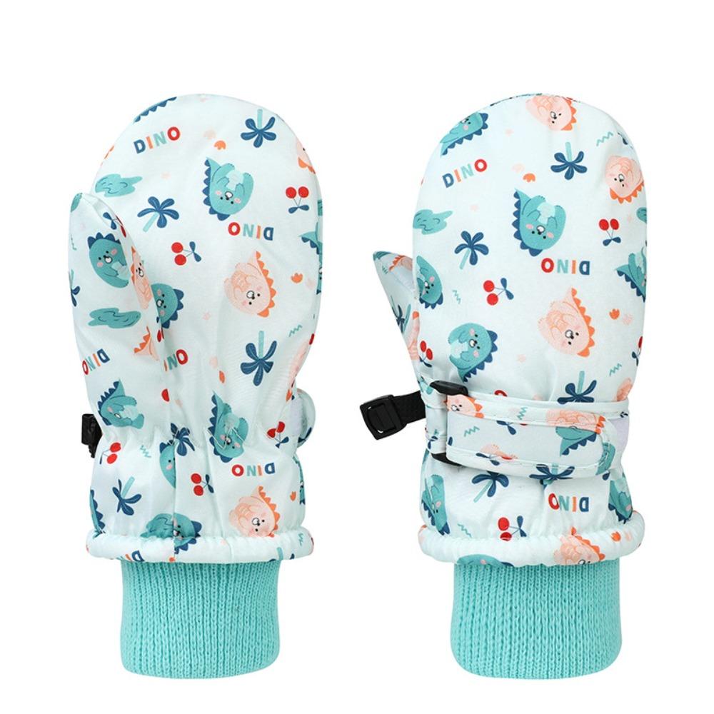 Windproof Children Ski Gloves Waterproof Warm Mittens Printed Kids Winter Gloves Baby Boy