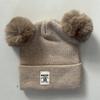 Autumn Winter Baby Warm Knitted Hats With Pom Kids Knit Beanie Hat Solid Color Children'S Caps Baby Hat For Boys Girls