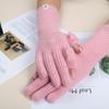 Touch Screen Gloves Autumn and Winter Warm Finger Gloves Thickened Warm Knitted Wool  Korean Student Gloves