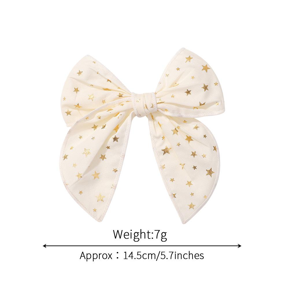 Girls Bow Hair Clips for Christmas Hair Accessories Kids Side Clip Plaid Print Sailor Bows Cotton Hairpin Barrettes Child Headwear
