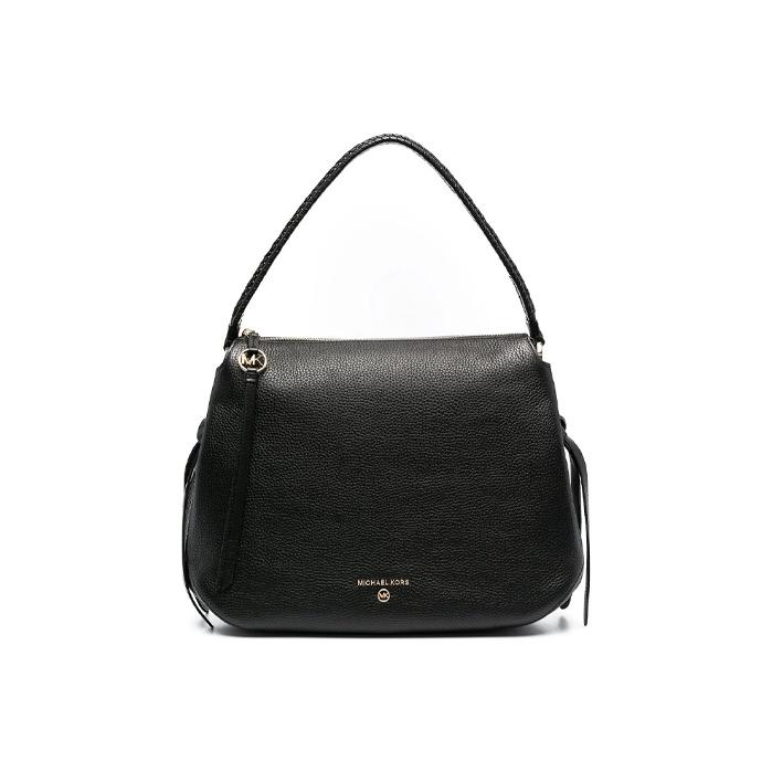 

Michael Kors Large Capacity Solid Color Vintage Commuter Leather Tote Shoulder Bag Women bags Black 30S1GG6H3L-001 Basic Set (Bag+Dust Bag)