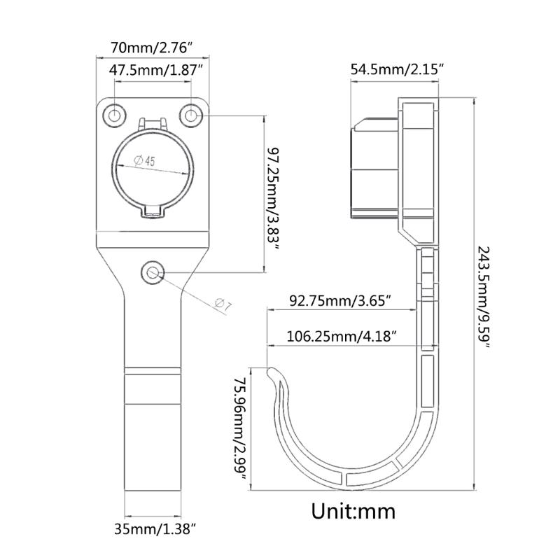 EV-Ladegerät Halter Düse Holster Dock Haken Organizer Kabelhalter Wandmontiert Verbinder Halterung für Typ 1 Typ 2 J1772