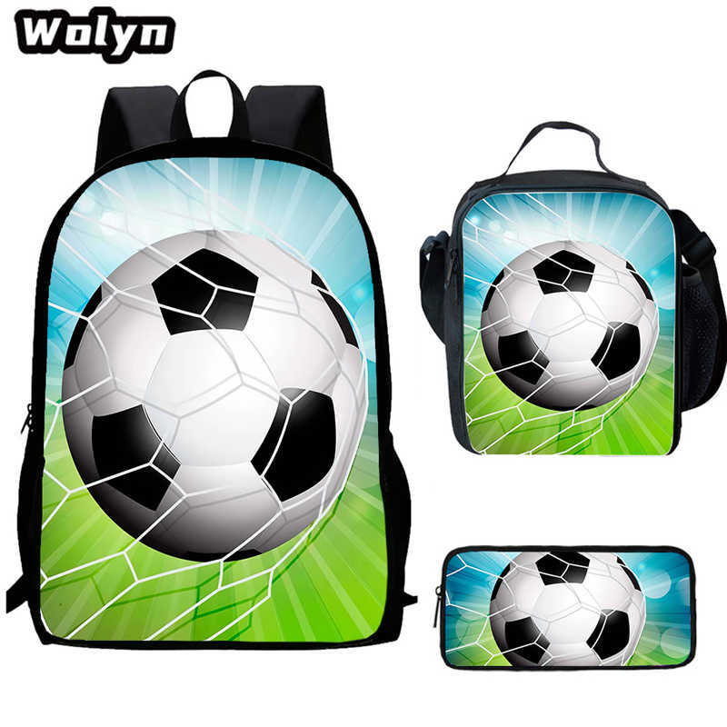 Football School Bag High Definition Waterproof Printing Multi-Functional Load Reduction Ridge Backpack
