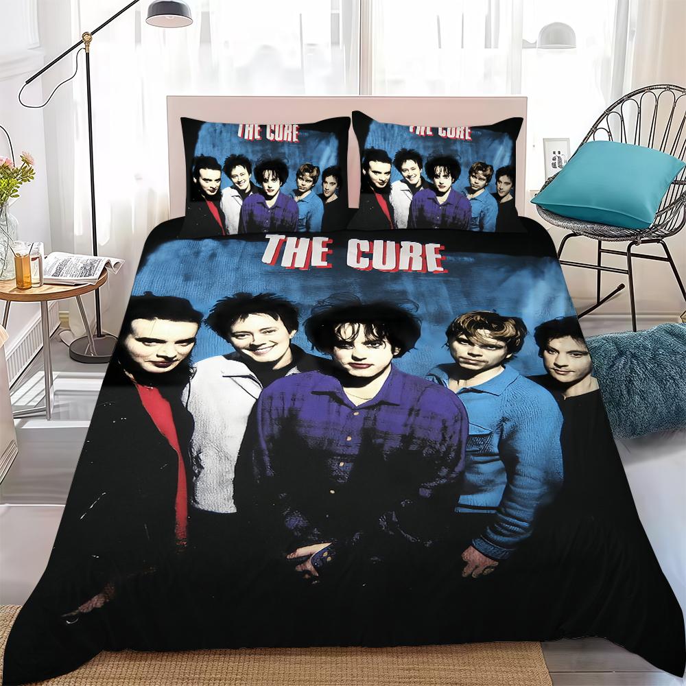 Band THE C-Cure-S Music Duvet Cover Set Soft Wash Bed 3 Piece Summer Comfortable Student Dormitory Home Baby Bedding Best seller