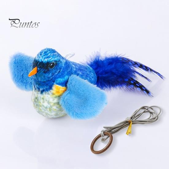 Chirping Bird Cat Toy Interactive Flapping Wings Plush Long-Lasting Battery Operated Stimulate Animal Kitten for Indoor Cats Safe And Durable