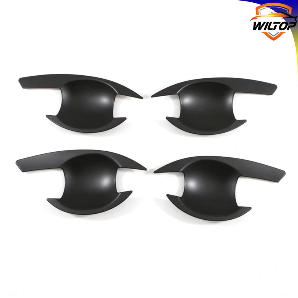 

Накладка на чашку ручки двери для Mitsubishi L200 Triton 2015-2018 ABS Внешние автозапчасти Защита Матовый черный Автоаксессуар Наклейка