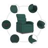Electric Recliner Chair Dark Green Fabric