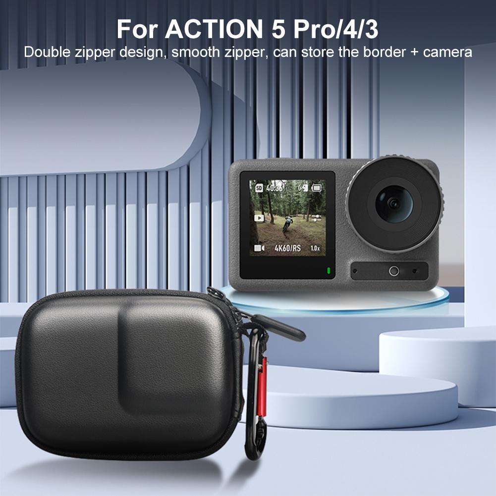 Portable Storage Bag for DJI OSMO Action 5 Pro/4/3 Double Zipper Travel Case Protective Box Mini Carry Case Accessory