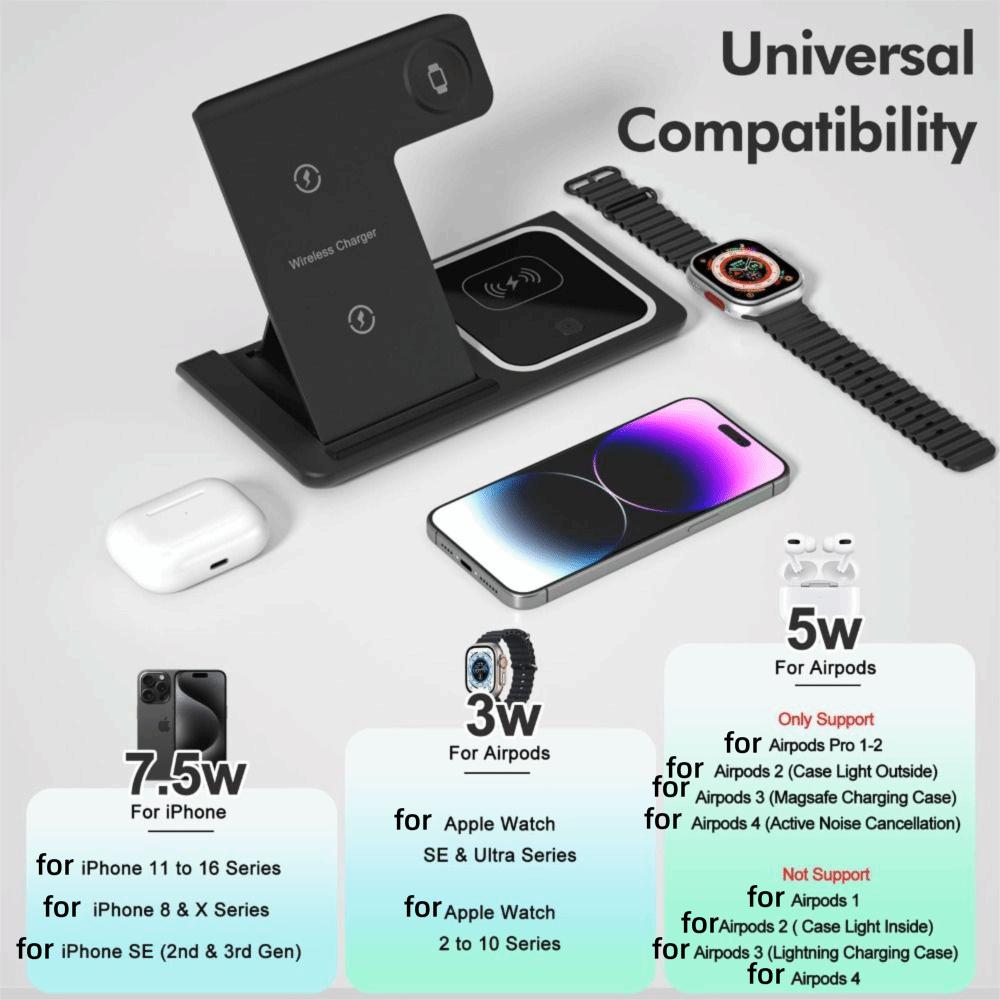 Portable Wireless Charger Foldable Charging Dock High Quality Fast Charging Station
