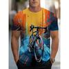 Trendy Design Bicycle Competition T-shirt Men's Road Car Racing Sports T-shirts Breathable Quick-drying O-neck Short Sleeve