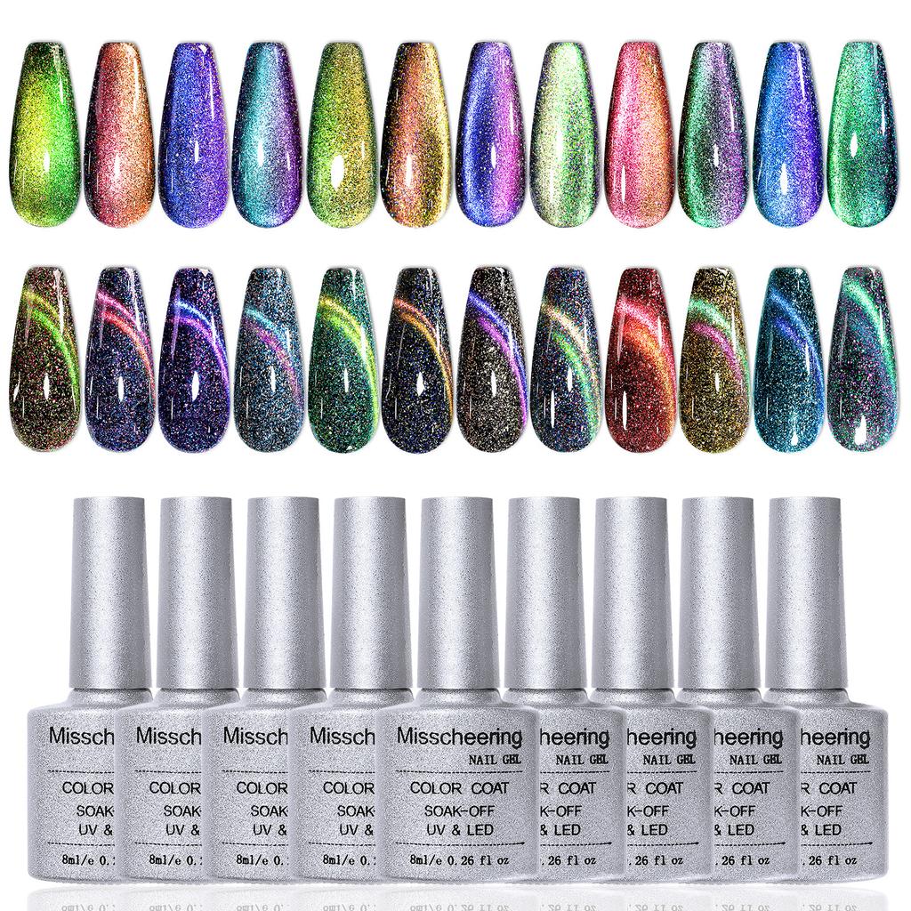Nail Art Dream Quicksand Cat's Eye Nail Polish Gel Flashing Crystal Cat's Eye Gel Nail Art