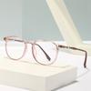 Unisex Universal  Frame Transparent Flat Mirror Women Fashion Round Glasses Frame Anti Blue Light Glasses Eyewear