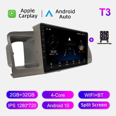 Radio samochodowe Android Auto Carplay dla Toyota Corolla Fielder E120 2000-2004 Odtwarzacz multimedialny Jednostka główna Stereo Nawigacja GPS BT WIFI 2+32 GB