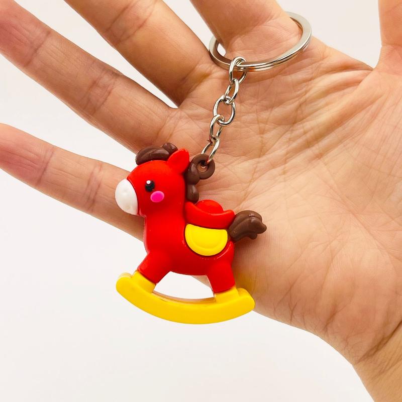 Süßer Schlüsselanhänger 2026 Jahr des Pferdes Tierkreis Pony Anhänger Paar Rucksack Schmuck Neujahr Erfolg Ankunft Modisches Accessoire