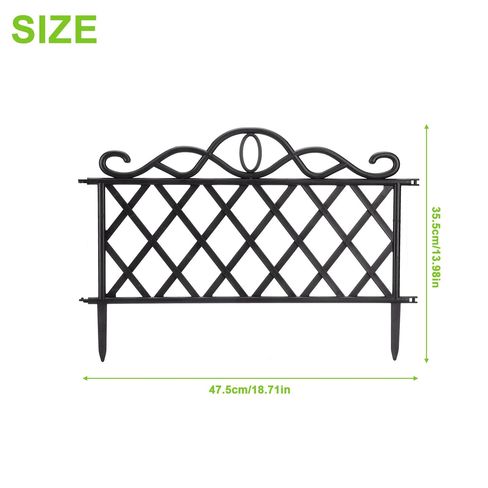 

Plastic Small Fence Garden Border Durable Sturdy Rustproof Yard Decoration чорний