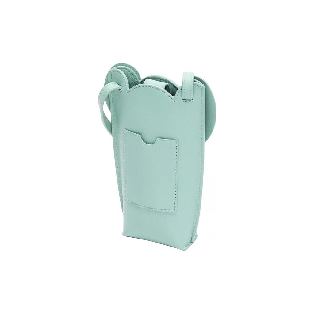 Loewe Elefante Logo de Bolsillo Grabado Forma Clásica de Elefante Bolso de Teléfono de Cuero Bolso de Hombro para Mujer Aguamarina Claro C623B02X04-8764