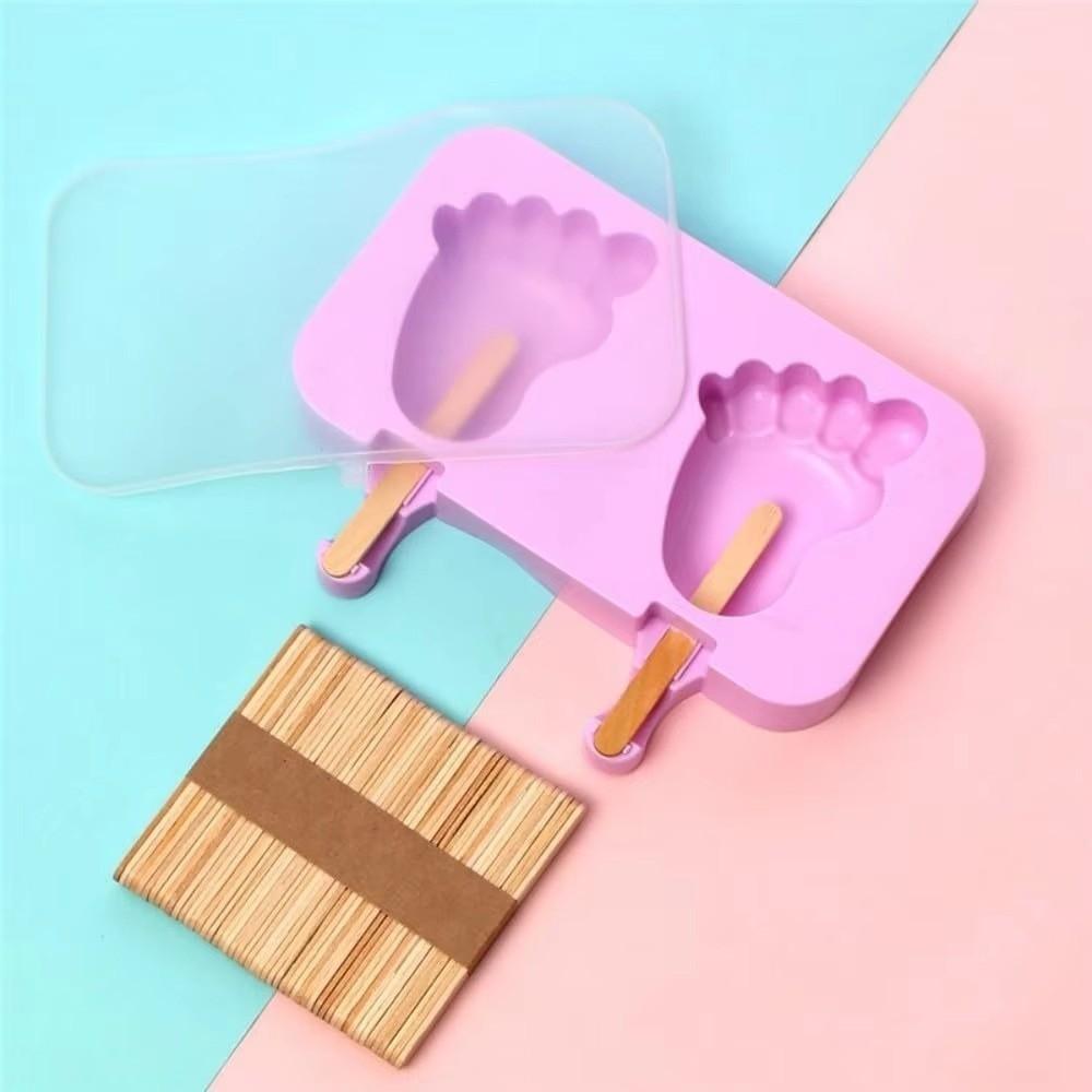 With Lid Popsicle Mold Easy Release Ice Pop Tray Reusable Ice Cream Mold